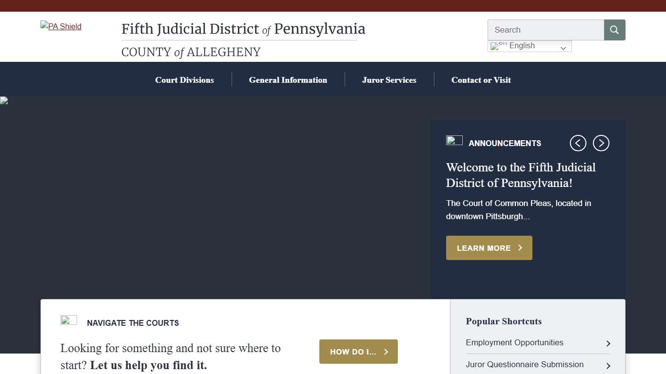 Allegheny Courts - Fifth Judicial District of Pennsylvania
